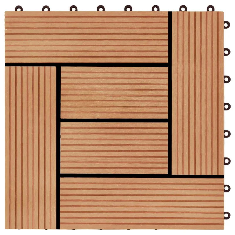 Terasinė Plytelė 22 pcs Tikmedis 30 x 30 cm MPK