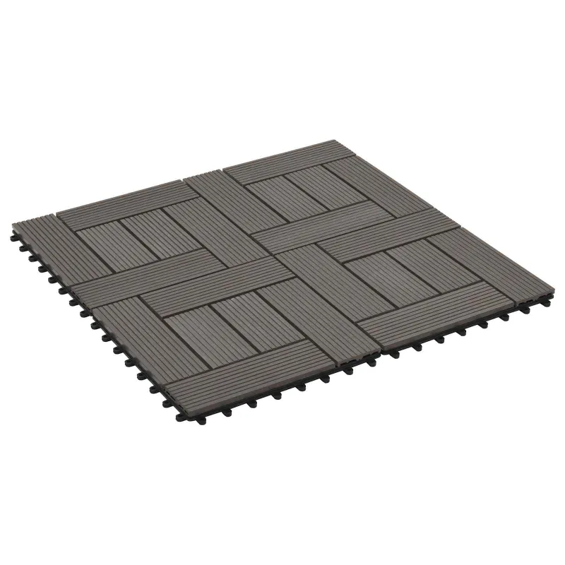 Terasinė Plytelė 22 pcs Tamsiai rudas 30 x 30 cm MPK