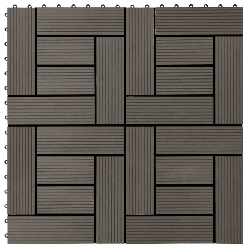 Terasinė Plytelė 22 pcs Tamsiai rudas 30 x 30 cm MPK