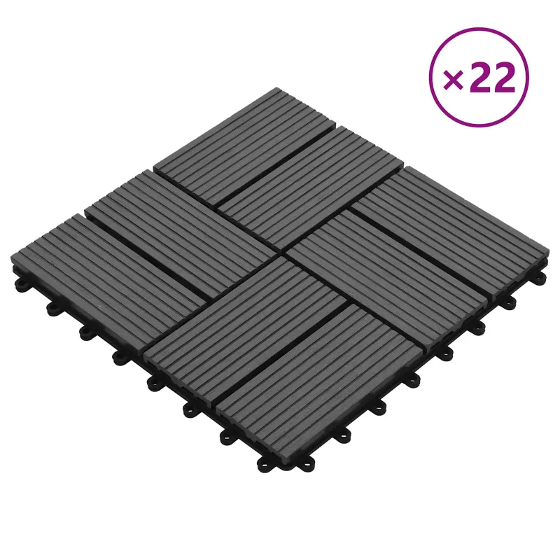 Terasinė Plytelė 22 pcs Pilka 30 x 30 cm MPK