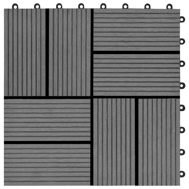 Terasinė Plytelė 22 pcs Pilka 30 x 30 cm MPK