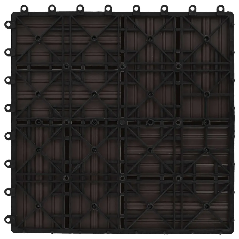 Terasinė Plytelė 22 pcs Tamsiai rudas 30 x 30 cm MPK