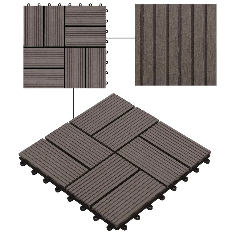 Terasinė Plytelė 22 pcs Tamsiai rudas 30 x 30 cm MPK