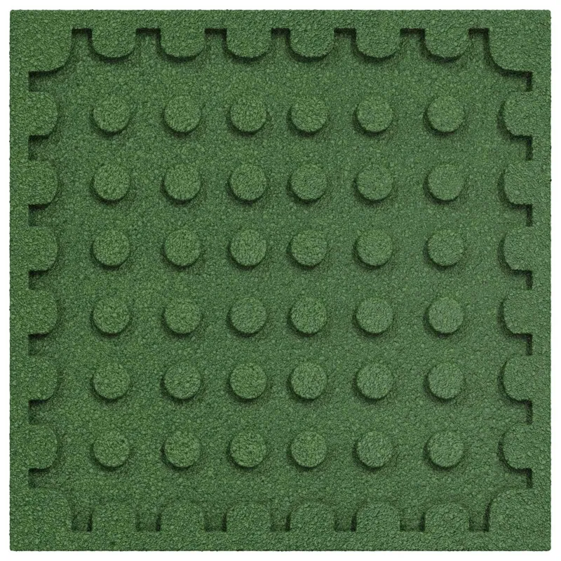 Kritimo apsaugos plytelės 12 pcs Žalia 50 x 50 cm Guma
