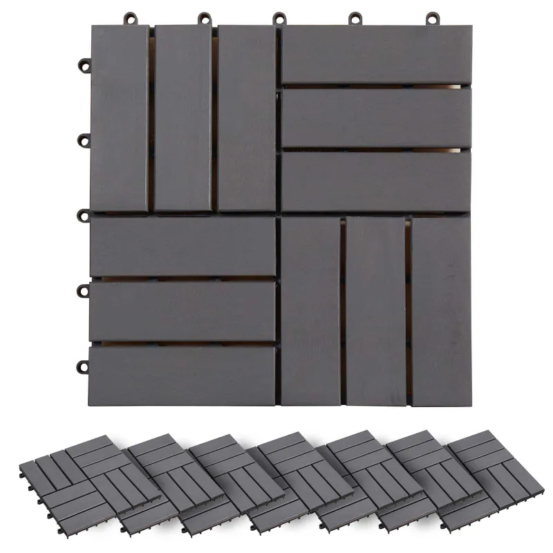 Terasinė Plytelė 30 pcs Pilka 30 x 30 cm