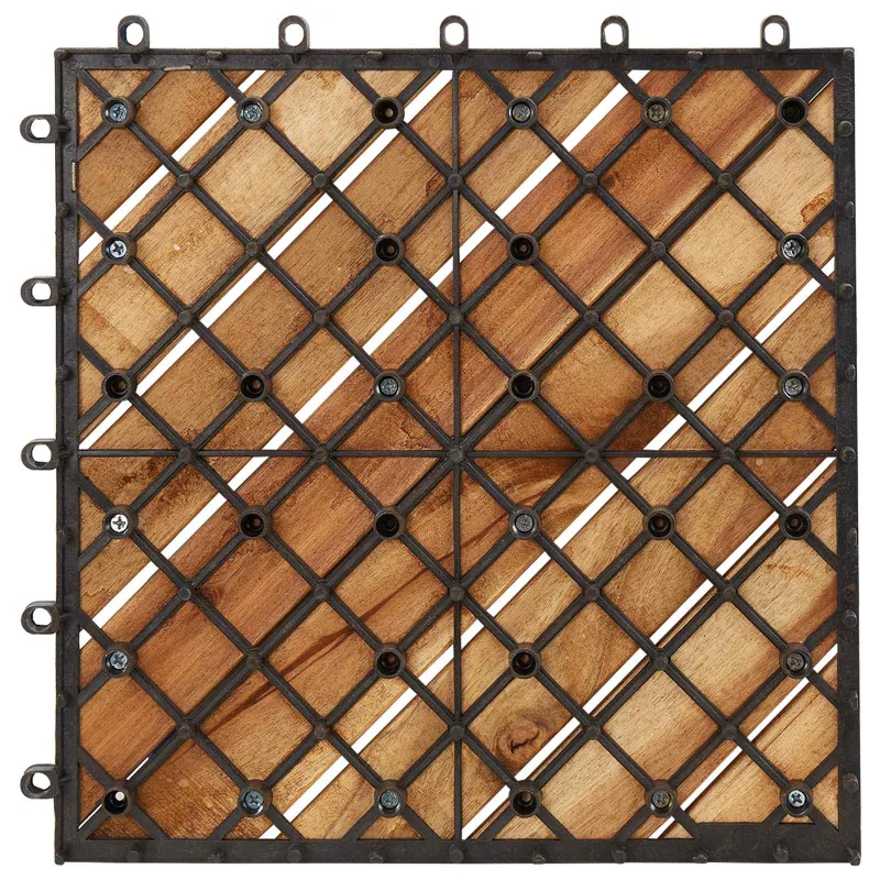 Terasinė Plytelė 30 pcs Ruda 30 x 30 cm Akacijos kietasis medis