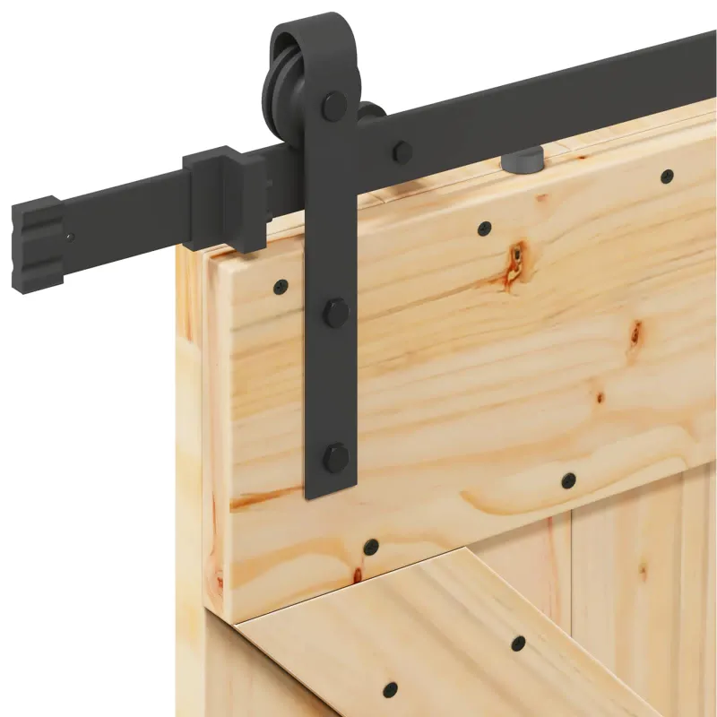 Slankios durys NARVIK Natūrali ir juoda 80 x 210 cm (152,5 cm)