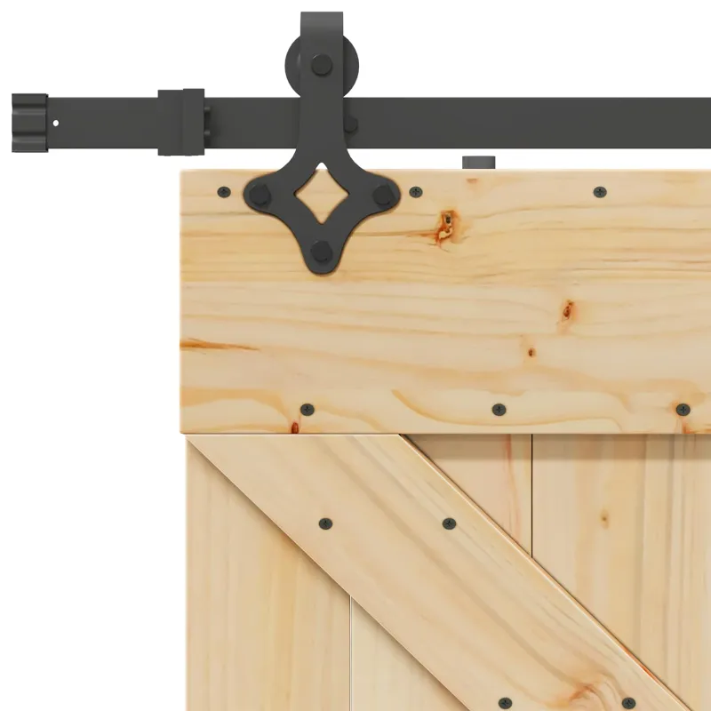 Slankios durys NARVIK Natūrali ir juoda 80 x 210 cm (152,5 cm)