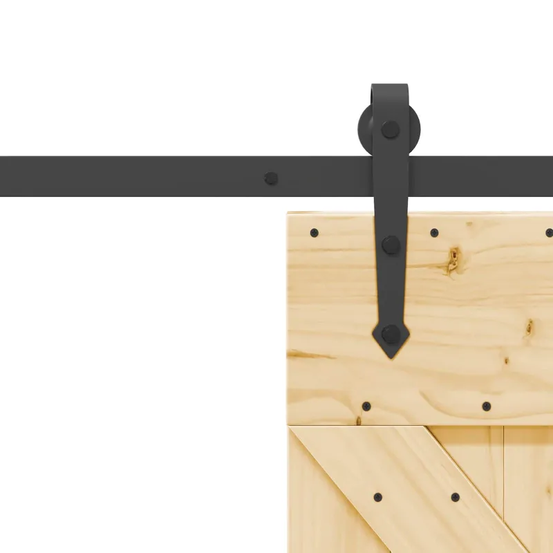 Slankios durys NARVIK Natūrali ir juoda 85 x 210 cm (152,5 cm)