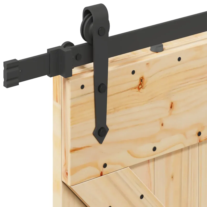 Slankios durys NARVIK Natūrali ir juoda 80 x 210 cm (152,5 cm)