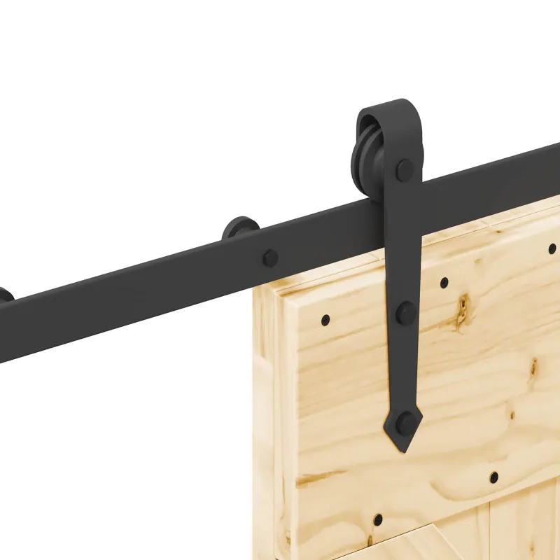 Slankios durys NARVIK Natūrali ir juoda 70 x 210 cm (213,5 cm)