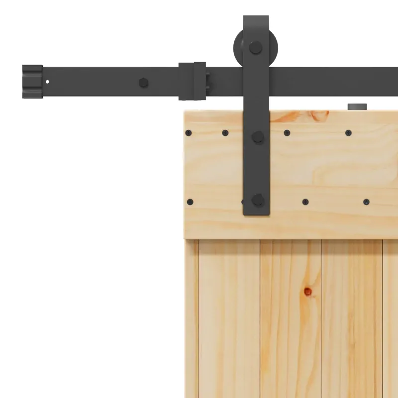 Slankios durys NARVIK Natūrali ir juoda 100 x 210 cm (213,5 cm)