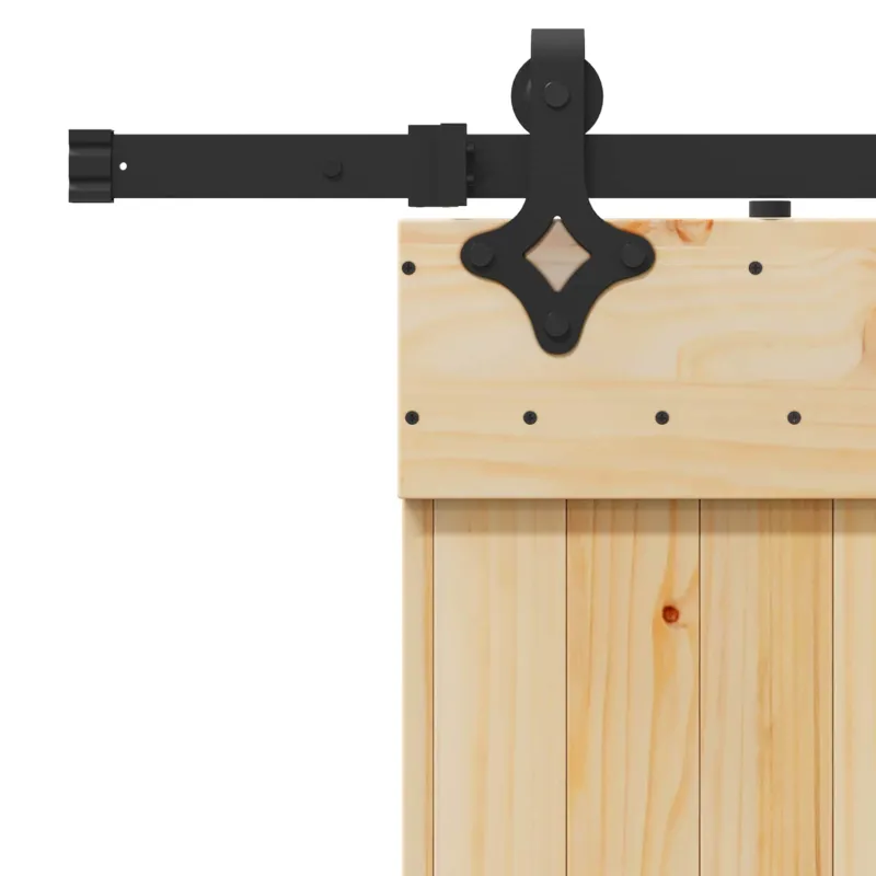 Slankios durys NARVIK Natūrali ir juoda 85 x 210 cm (152,5 cm)
