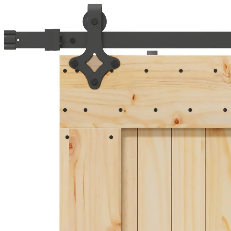 Slankios durys NARVIK Natūrali ir juoda 70 x 210 cm (152,5 cm)