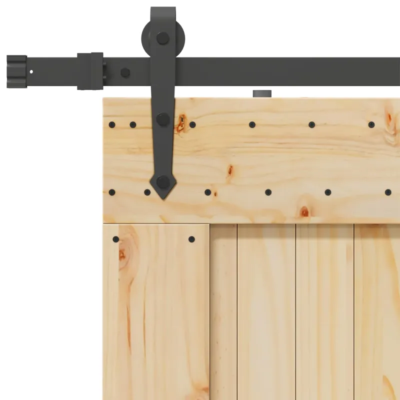 Slankios durys NARVIK Natūrali ir juoda 85 x 210 cm (213,5 cm)