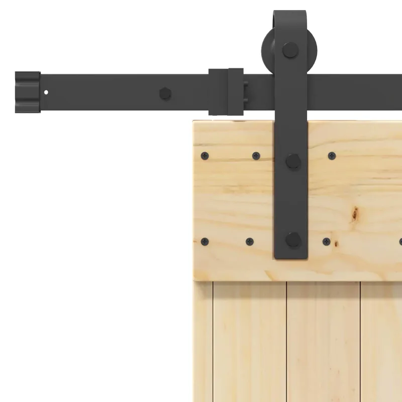Slankios durys NARVIK Natūrali ir juoda 85 x 210 cm (152,5 cm)