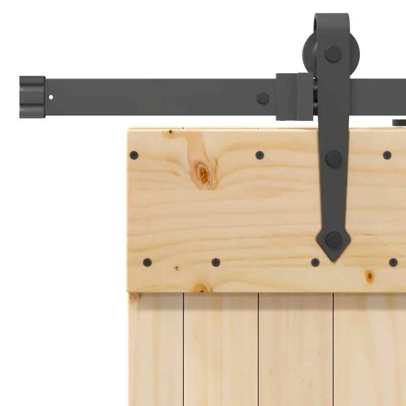 Slankios durys NARVIK Natūrali ir juoda 90 x 210 cm (213,5 cm)