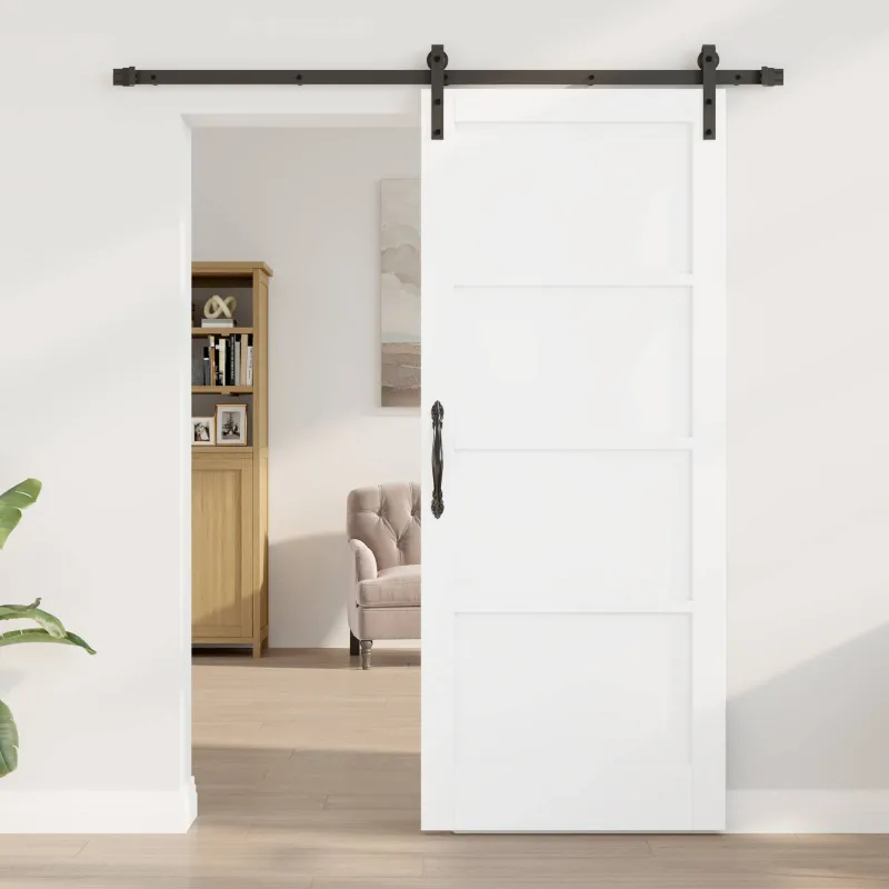 Slankios durys Balta ir juoda 83 x 202 cm