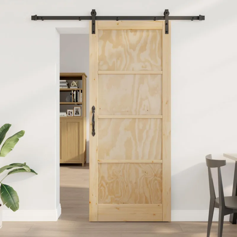 Slankios durys Natūrali ir juoda 86 x 211 cm