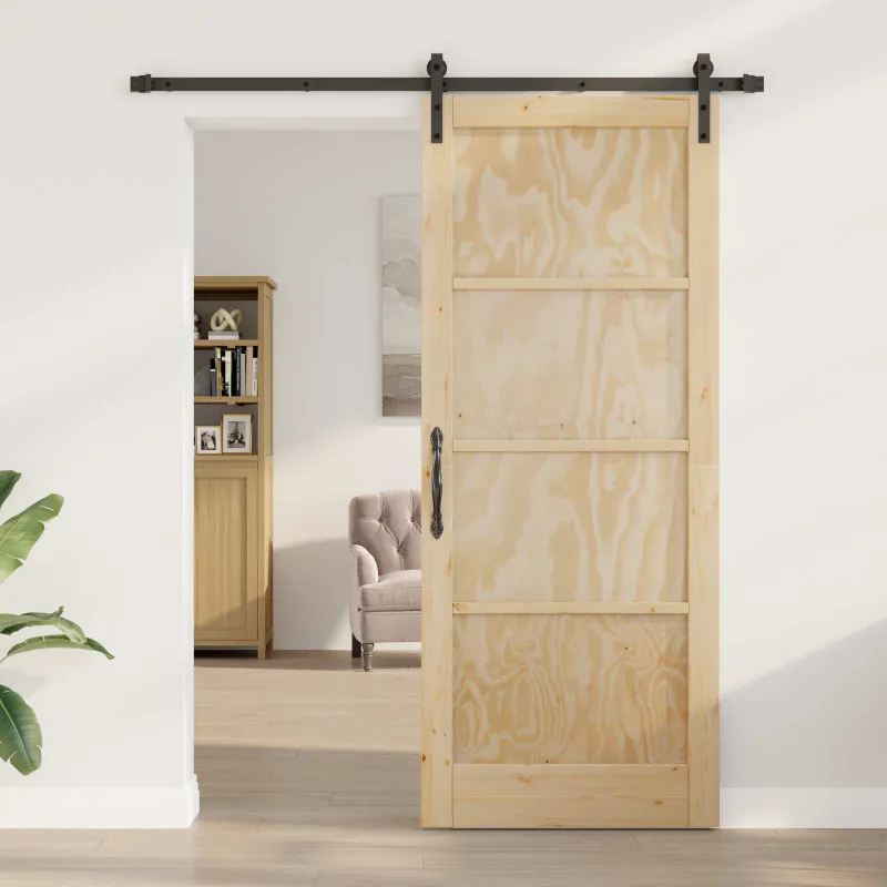 Slankios durys Natūrali ir juoda 86 x 211 cm