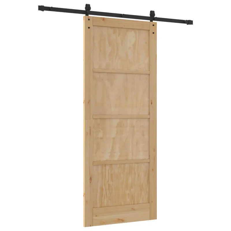 Slankios durys Natūrali ir juoda 86 x 211 cm