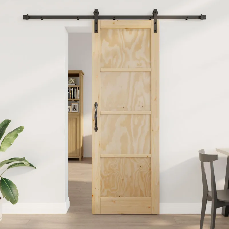 Slankios durys Natūrali ir juoda 73,5 x 211 cm