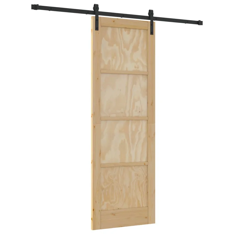 Slankios durys Natūrali ir juoda 73,5 x 211 cm