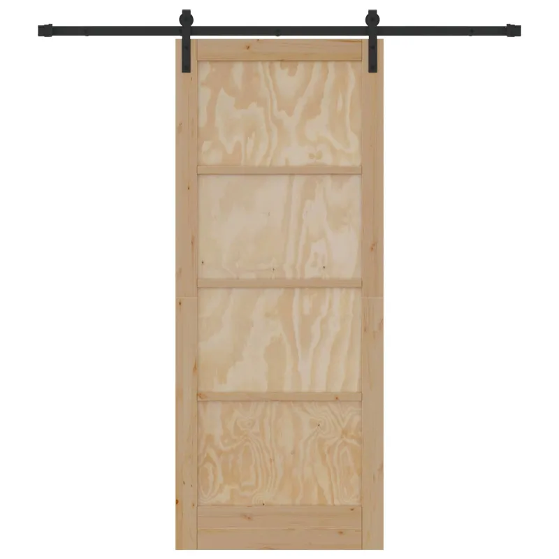 Slankios durys Natūrali ir juoda 86 x 211 cm