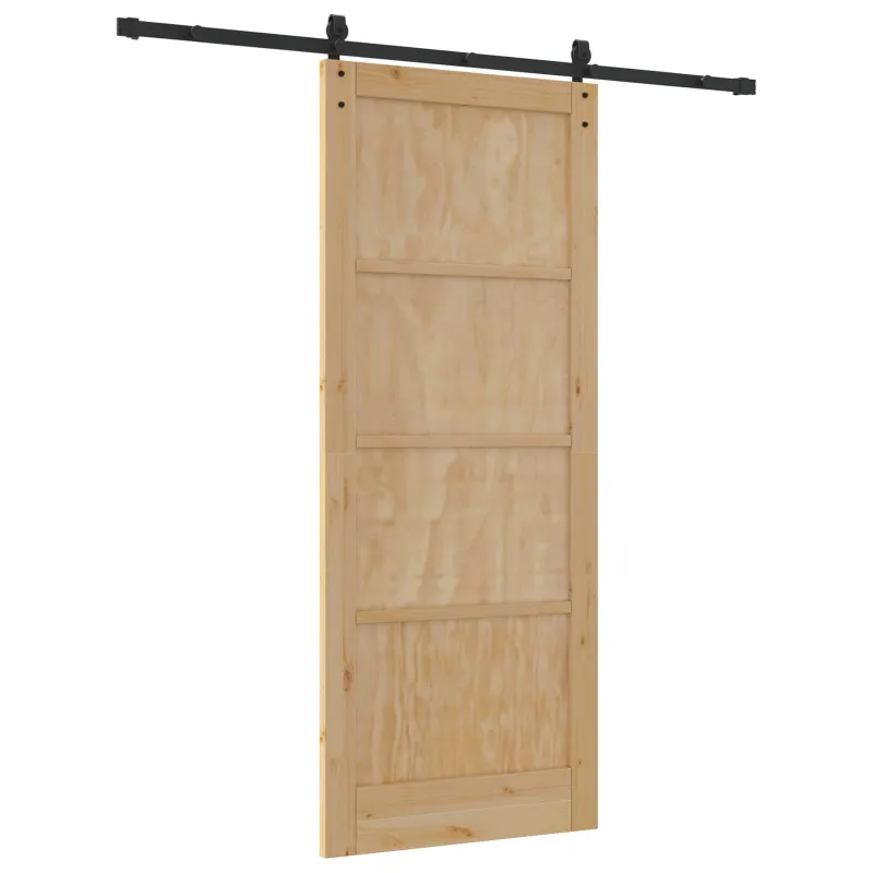 Slankios durys Natūrali ir juoda 86 x 211 cm