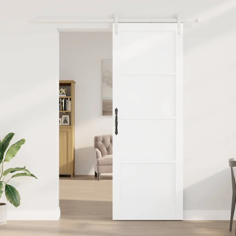 Slankios durys Balta 83 x 232 cm Pušies medienos masyvas