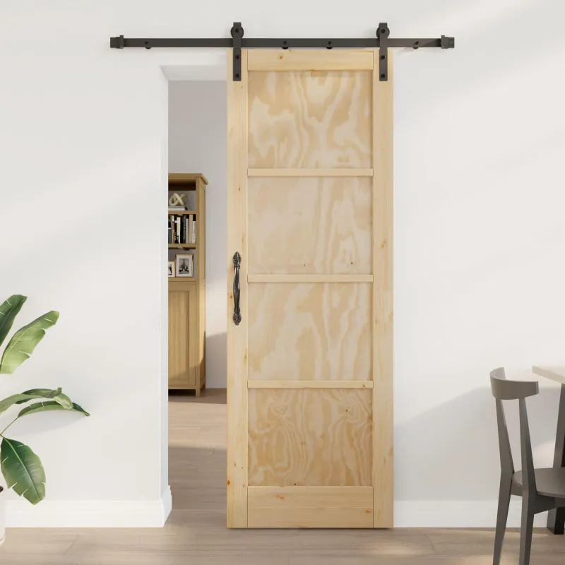 Slankios durys Natūrali 73,5 x 211 cm Pušies medienos masyvas