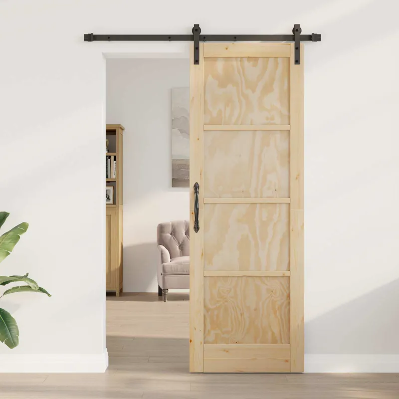 Slankios durys Natūrali 73,5 x 211 cm Pušies medienos masyvas