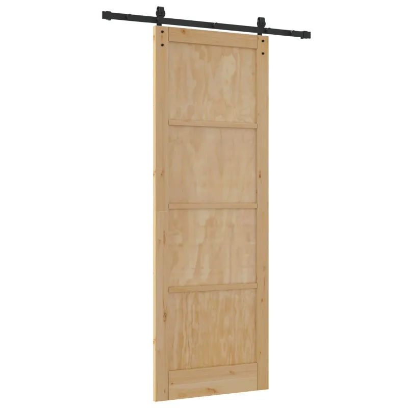 Slankios durys Natūrali 83 x 232 cm Pušies medienos masyvas