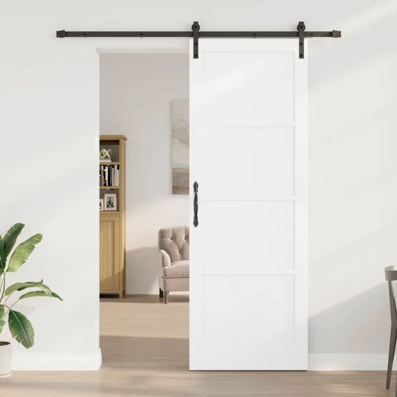 Slankios durys Balta 83 x 232 cm Pušies medienos masyvas