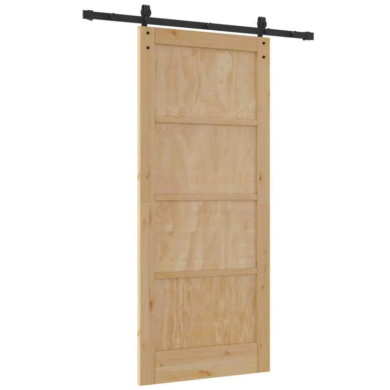 Slankios durys Natūrali 86 x 198,5 cm Pušies medienos masyvas