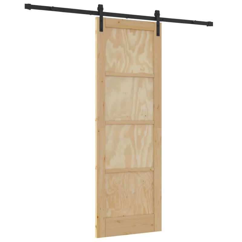 Slankios durys Natūrali 73,5 x 211 cm Pušies medienos masyvas