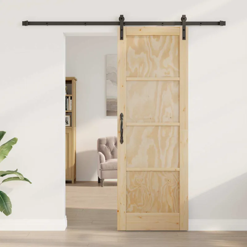 Slankios durys Natūrali 73,5 x 211 cm Pušies medienos masyvas