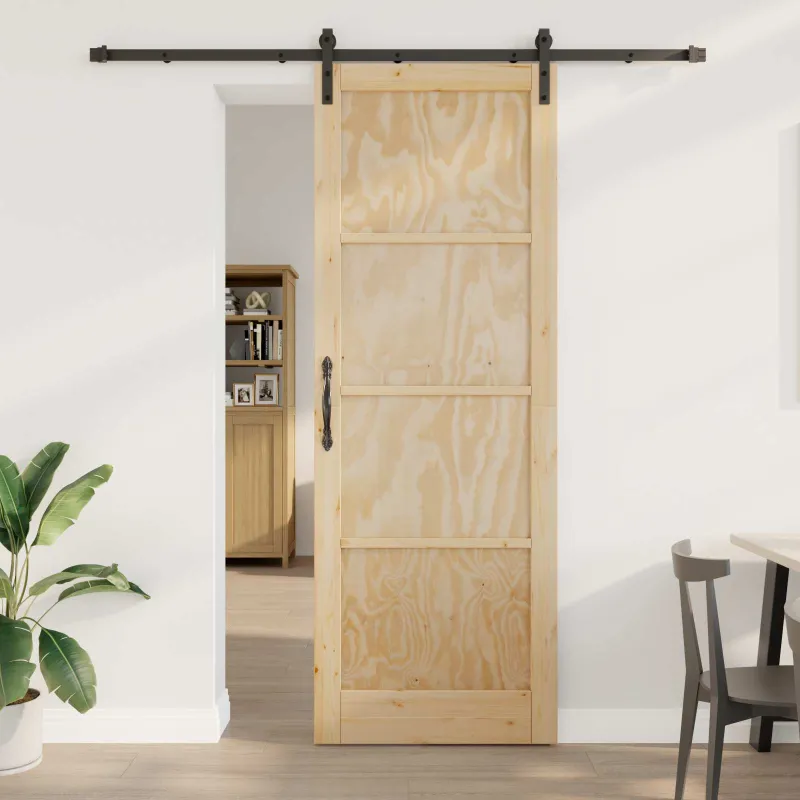 Slankios durys Natūrali 83 x 232 cm Pušies medienos masyvas