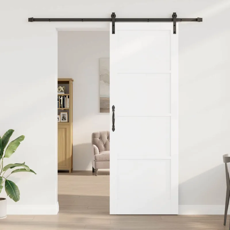 Slankios durys Balta 83 x 232 cm Pušies medienos masyvas