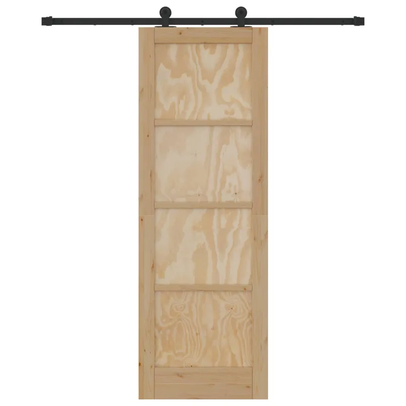 Slankios durys Natūrali ir juoda 73,5 x 211 cm