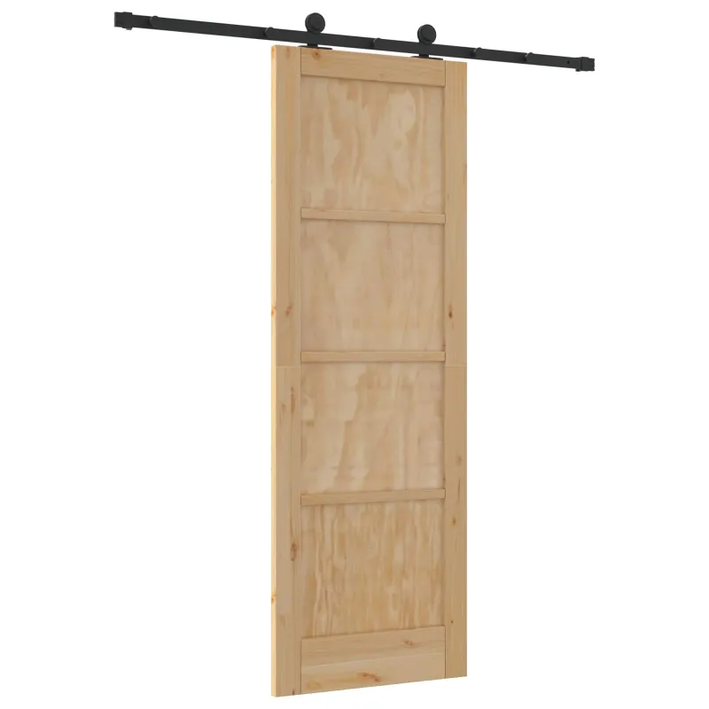Slankios durys Natūrali ir juoda 73,5 x 211 cm