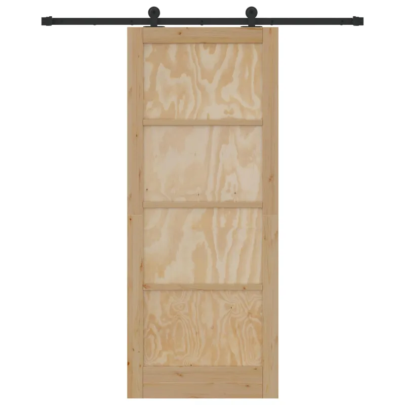 Slankios durys Natūrali ir juoda 86 x 211 cm