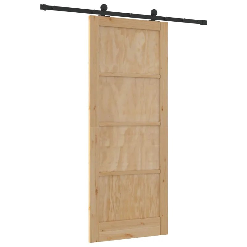 Slankios durys Natūrali ir juoda 86 x 211 cm