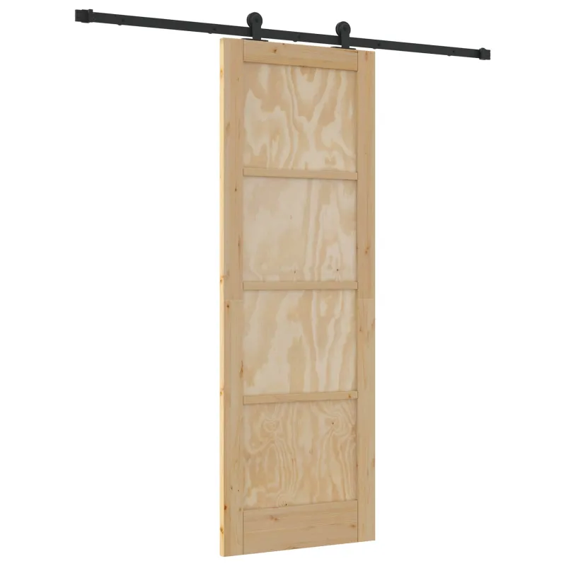 Slankios durys Natūrali ir juoda 73,5 x 211 cm