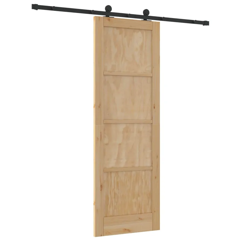 Slankios durys Natūrali ir juoda 73,5 x 211 cm