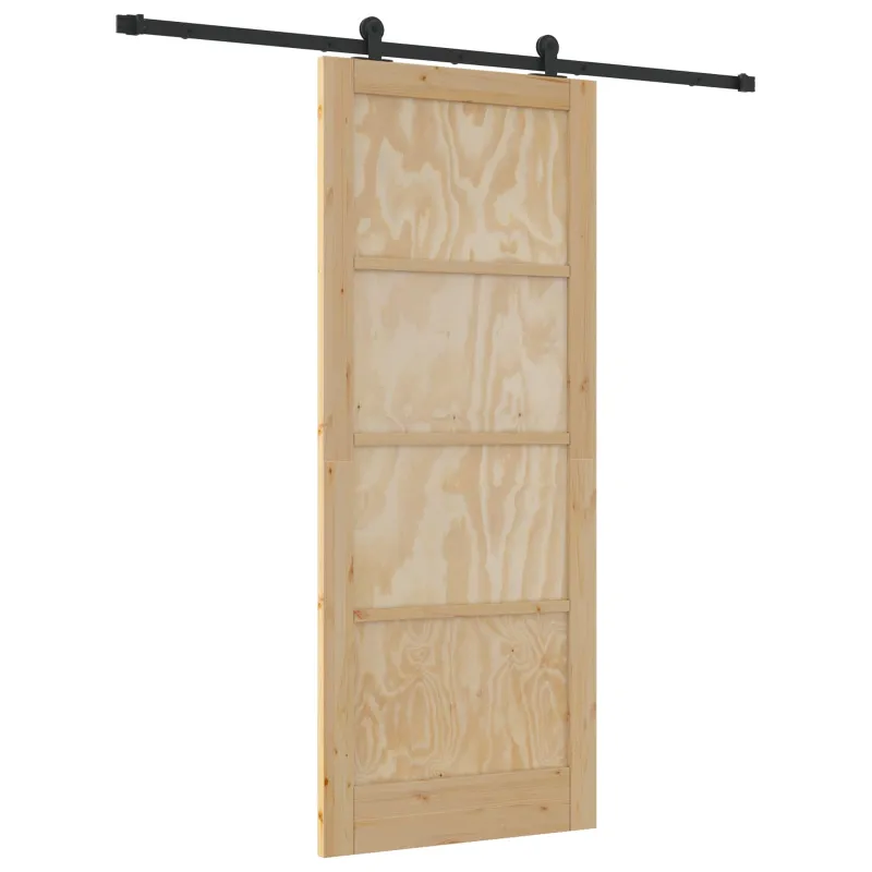 Slankios durys Natūrali ir juoda 86 x 211 cm