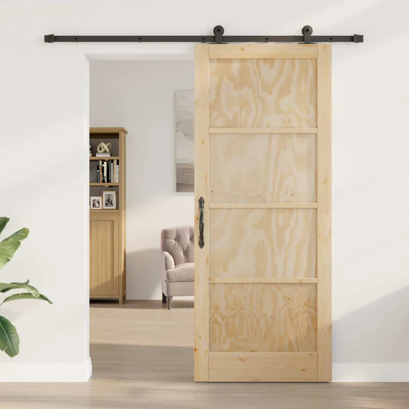 Slankios durys Natūrali ir juoda 86 x 211 cm