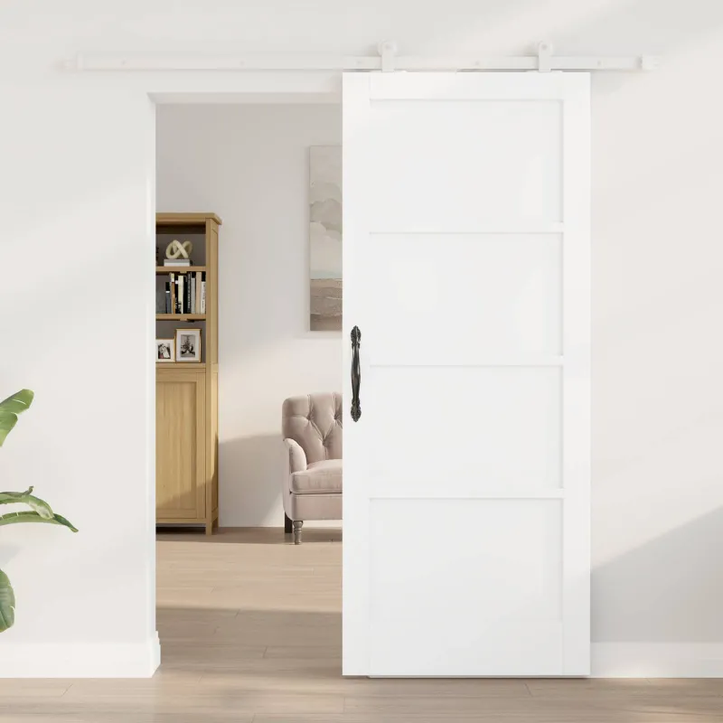 Slankios durys Balta 83 x 202 cm Pušies medienos masyvas