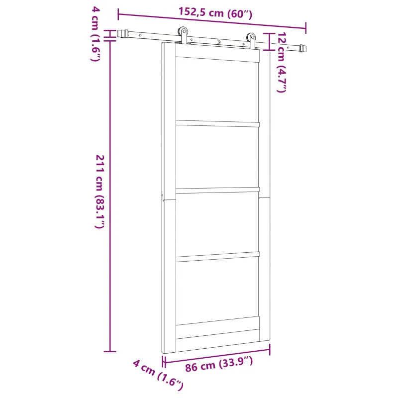 Slankios durys ORKDAL Natūrali 86 x 211 cm