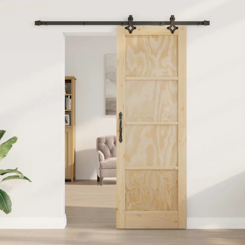 Slankios durys Natūrali ir juoda 73,5 x 211 cm